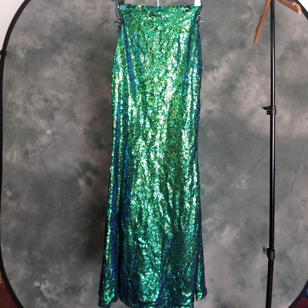 Sequin Prom Mermaid Maxi Skirt